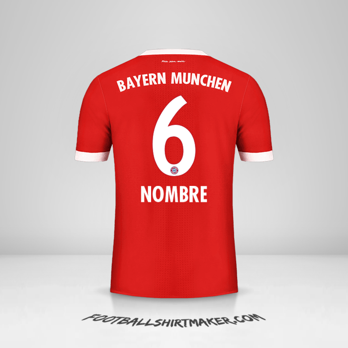 Jersey FC Bayern Munchen 2017/18 -  nombre - 6