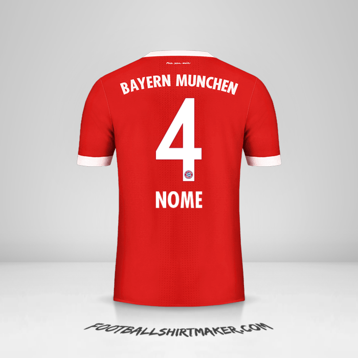 Camisola FC Bayern Munchen 2017/18 -  nome - 4