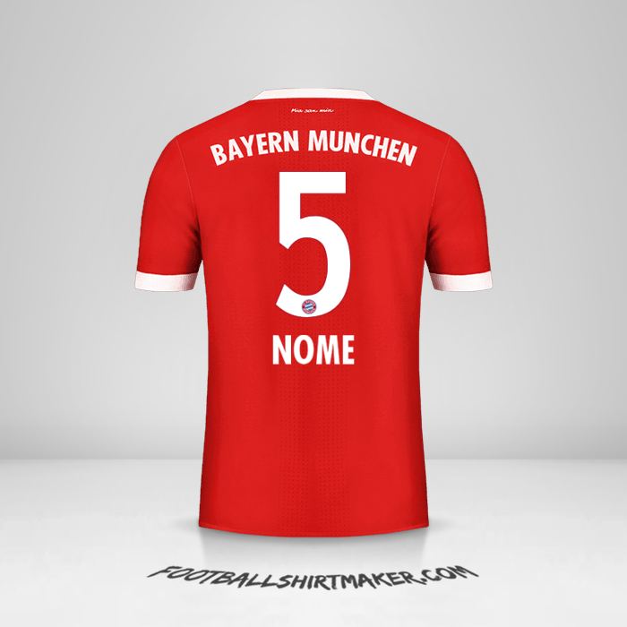 Camisola FC Bayern Munchen 2017/18 -  nome - 5