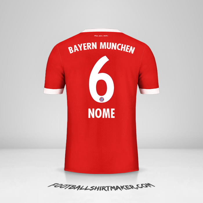 Camisa FC Bayern Munchen 2017/18 -  nome - 6
