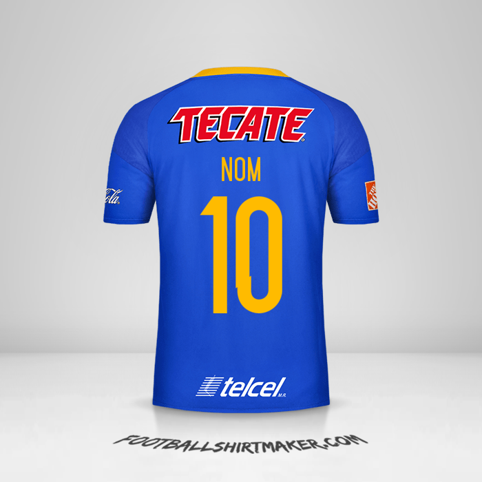 Maillot Tigres UANL 2016/17 Extérieur -  nom - 10