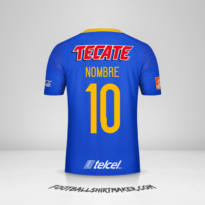 Camiseta Tigres UANL 2016/17 Visita -  nombre - 10