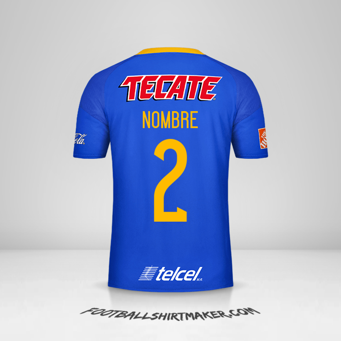 Jersey Tigres UANL 2016/17 Visita -  nombre - 2