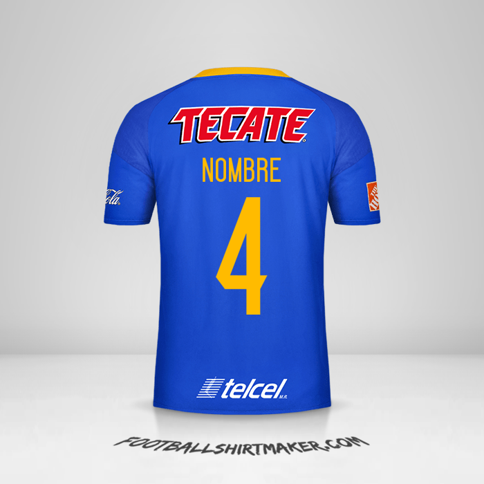 Camiseta Tigres UANL 2016/17 Visita -  nombre - 4