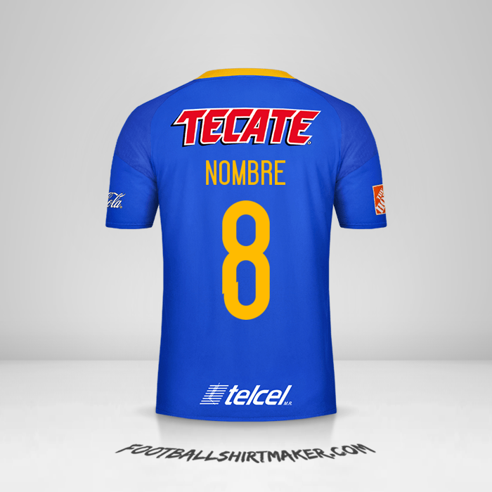 Jersey Tigres UANL 2016/17 Visita -  nombre - 8