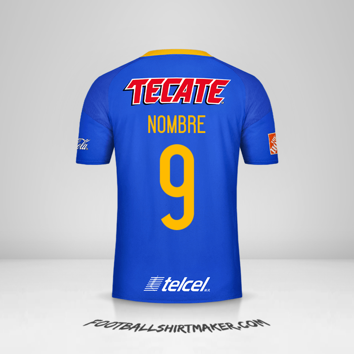 Jersey Tigres UANL 2016/17 Visita -  nombre - 9