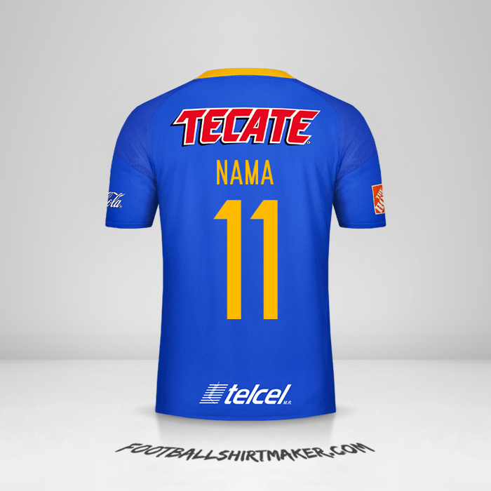 Jersey Tigres UANL 2016/17 Alternatif -  nama - 11