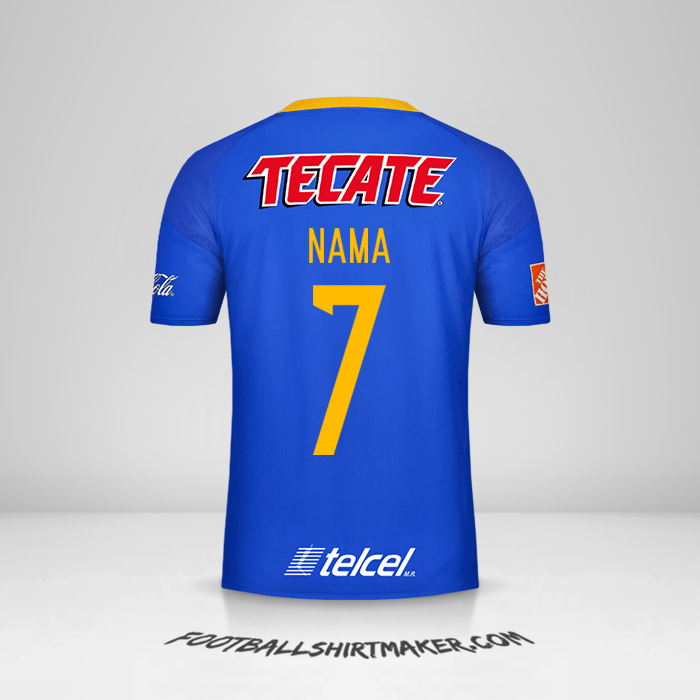 Jersey Tigres UANL 2016/17 Alternatif -  nama - 7