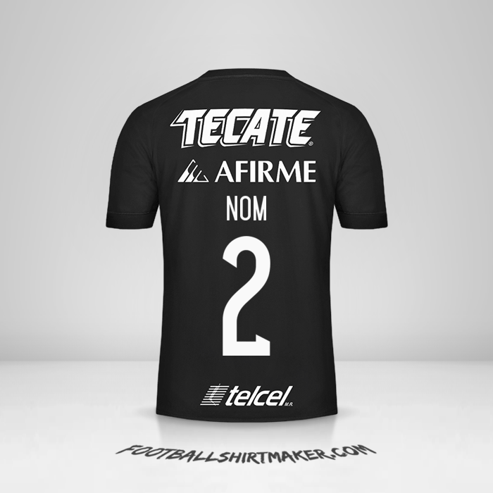 Maillot Tigres UANL 2017 Troisième -  nom - 2