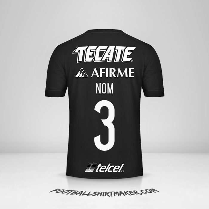 Maillot Tigres UANL 2017 Troisième -  nom - 3