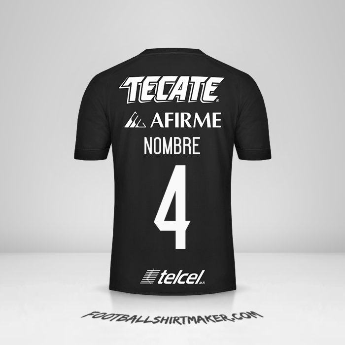 Camiseta Tigres UANL 2017 Tercera -  nombre - 4