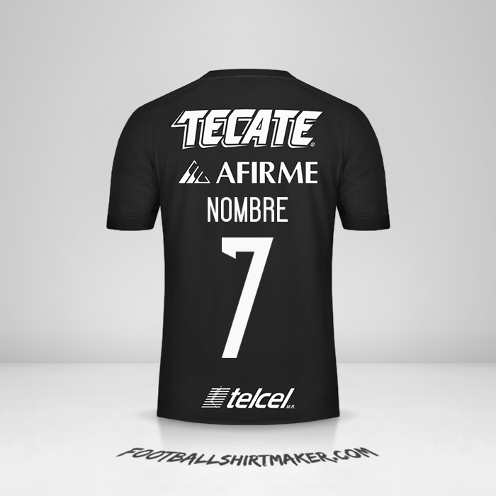 Camiseta Tigres UANL 2017 Tercera -  nombre - 7