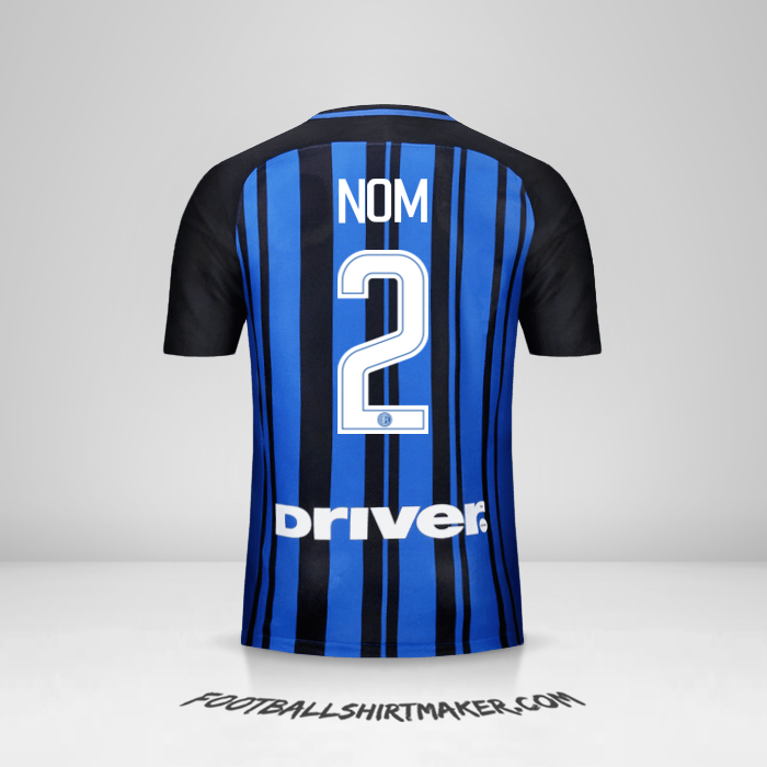 Maillot Inter 2017/18 -  nom - 2