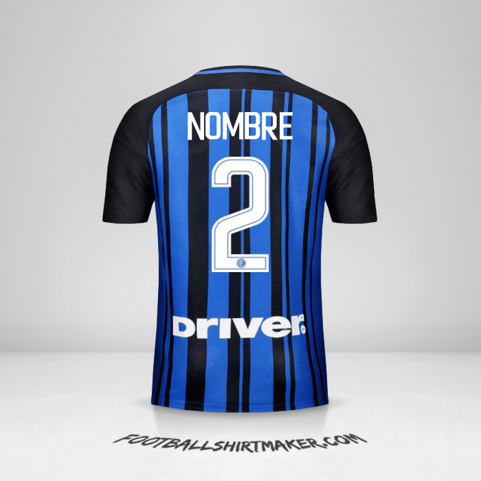 Jersey Inter 2017/18 -  nombre - 2