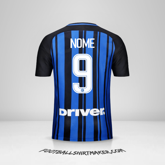 Camisola Inter 2017/18 -  nome - 9
