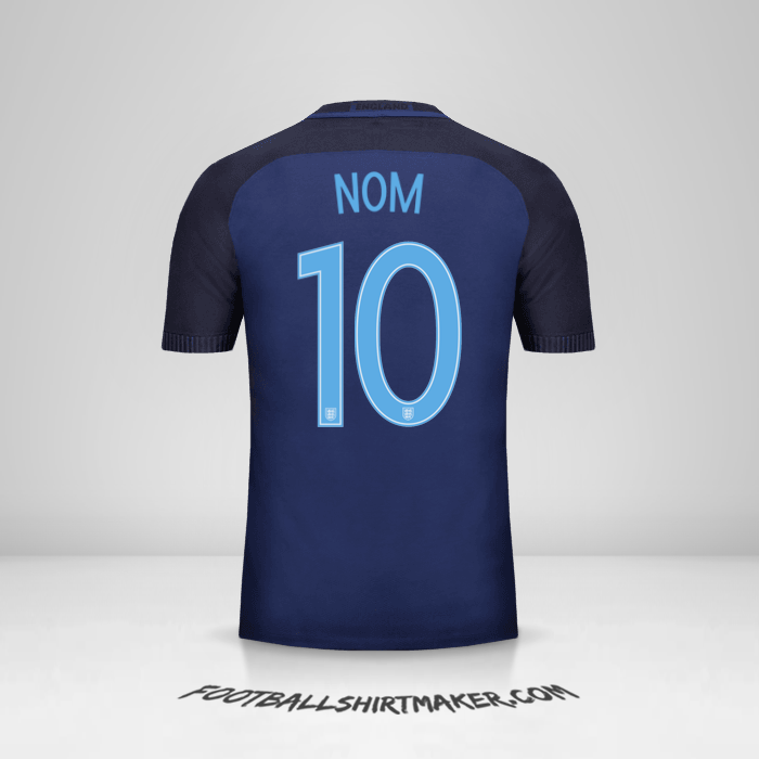 Maillot Angleterre 2017 Extérieur -  nom - 10