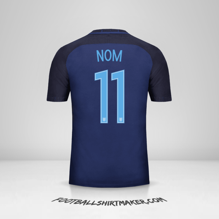 Maillot Angleterre 2017 Extérieur -  nom - 11