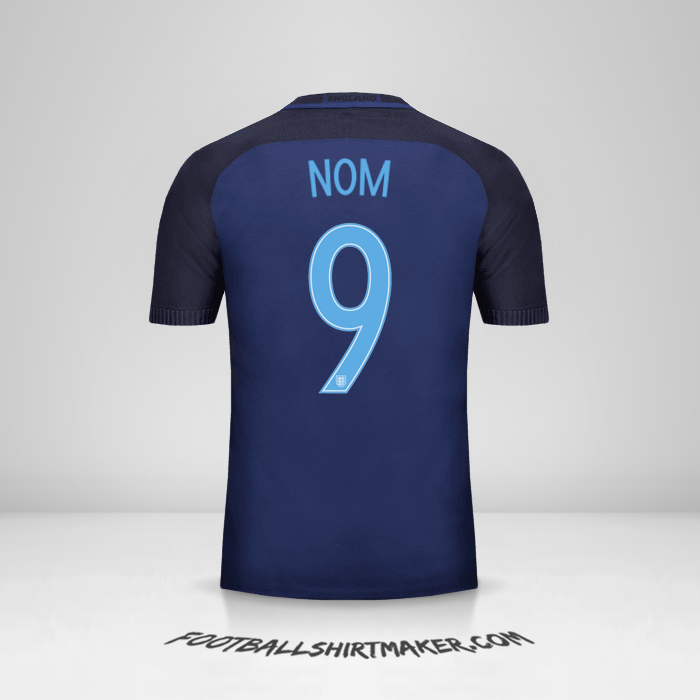 Maillot Angleterre 2017 Extérieur -  nom - 9