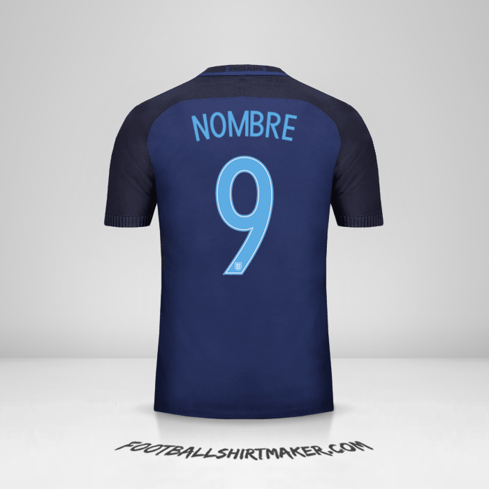 Camiseta Inglaterra 2017 Visita -  nombre - 9