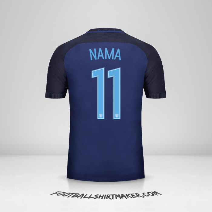 Jersey Inggris 2017 Alternatif -  nama - 11