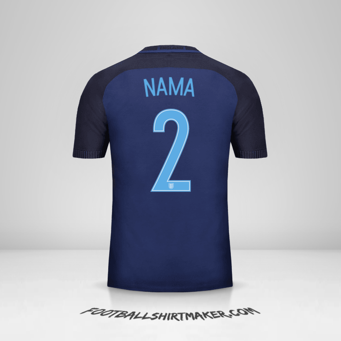 Jersey Inggris 2017 Alternatif -  nama - 2
