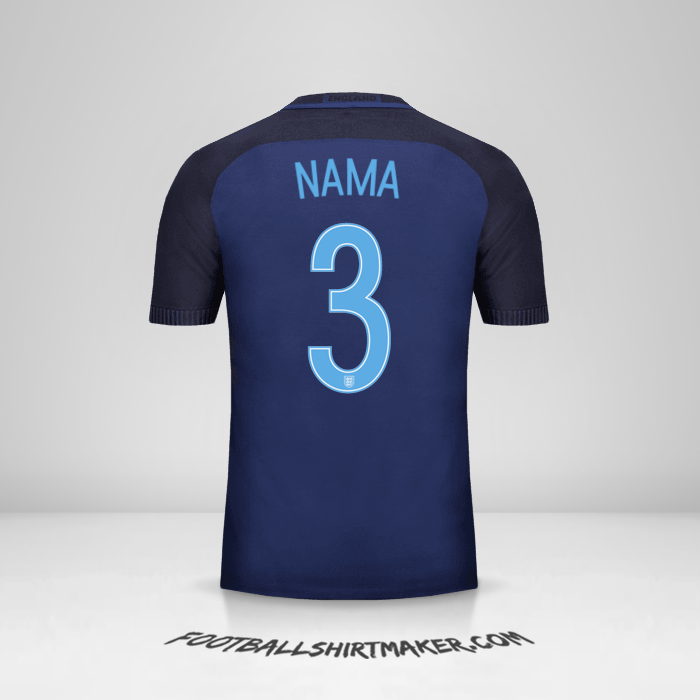 Jersey Inggris 2017 Alternatif -  nama - 3
