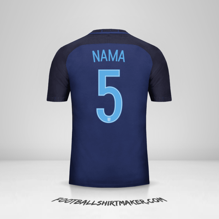 Jersey Inggris 2017 Alternatif -  nama - 5