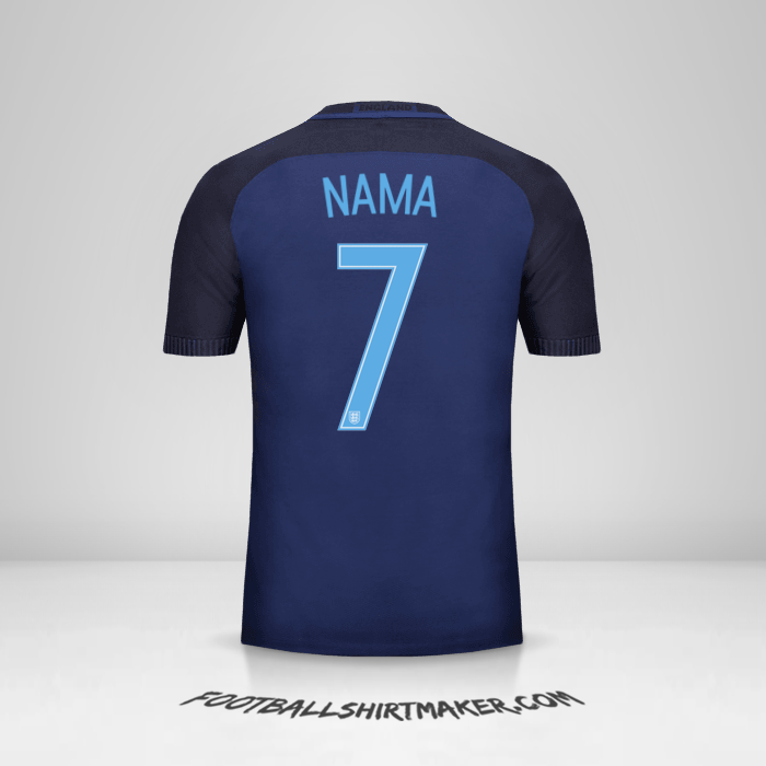 Jersey Inggris 2017 Alternatif -  nama - 7