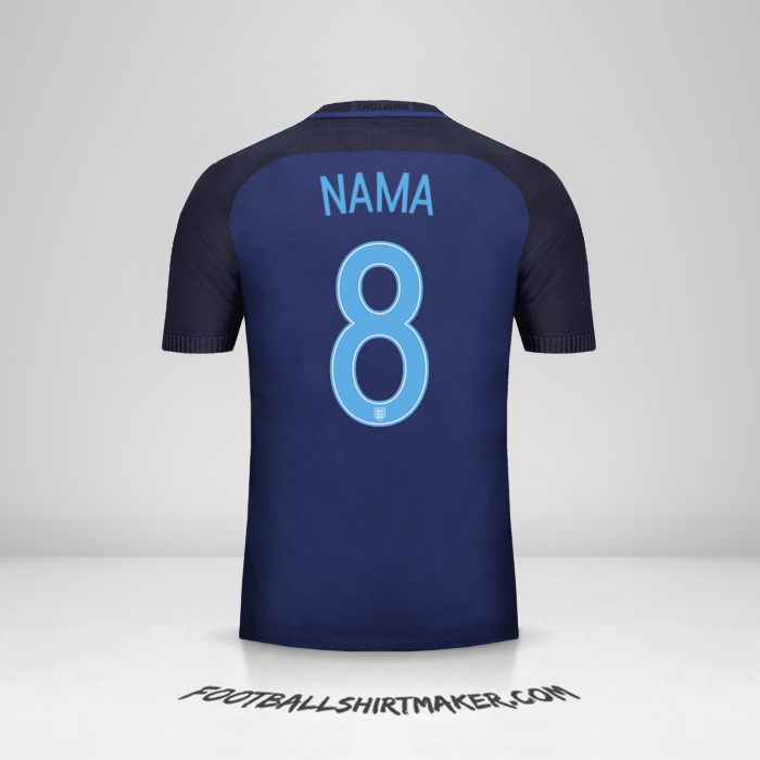 Jersey Inggris 2017 Alternatif -  nama - 8
