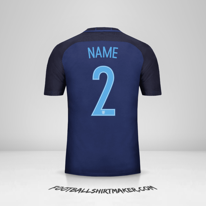 Shirt England 2017 Away -  name - 2