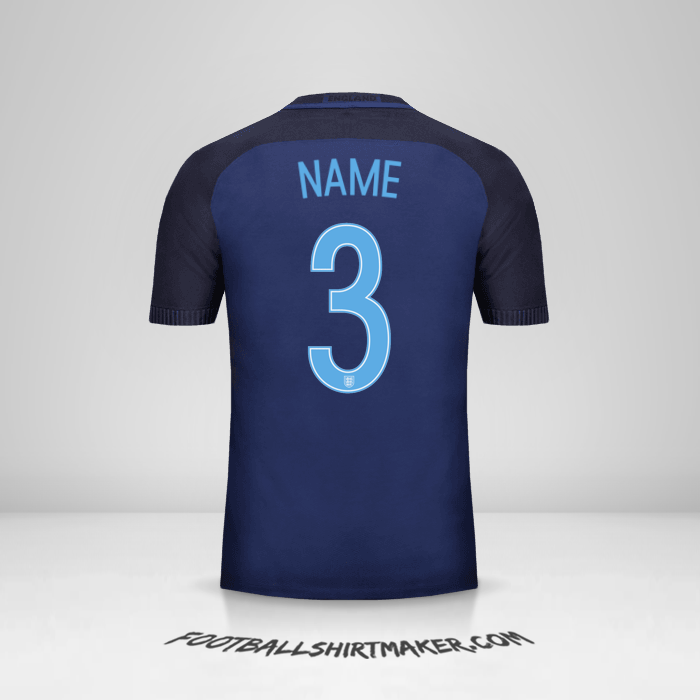 Trikot England 2017 Auswärts -  name - 3