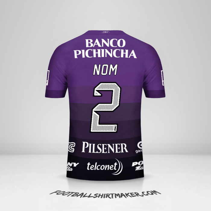 Maillot Barcelona SC 2017 Extérieur -  nom - 2