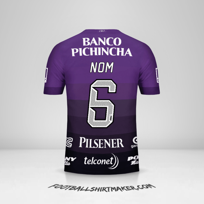 Maillot Barcelona SC 2017 Extérieur -  nom - 6