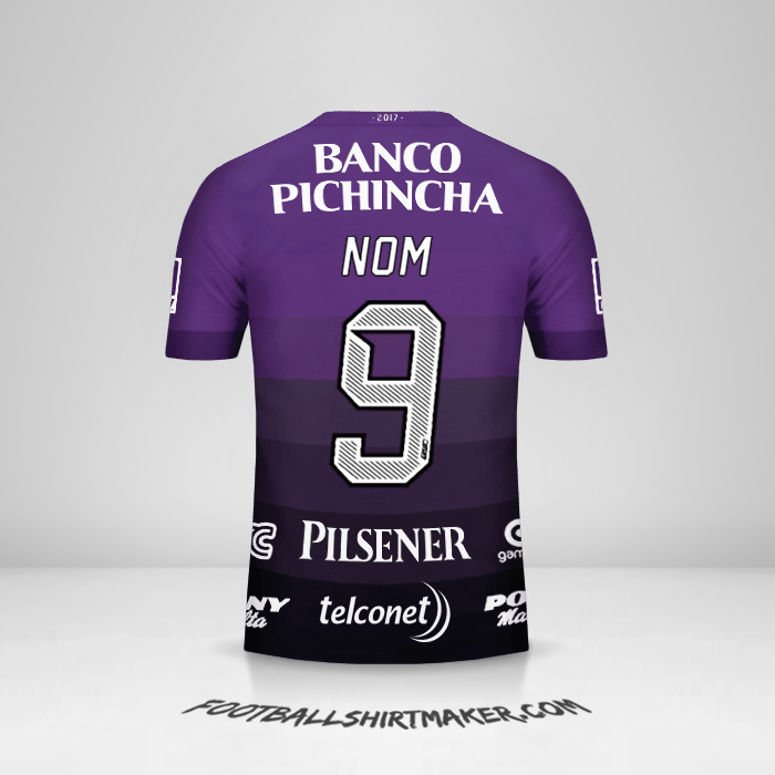 Maillot Barcelona SC 2017 Extérieur -  nom - 9