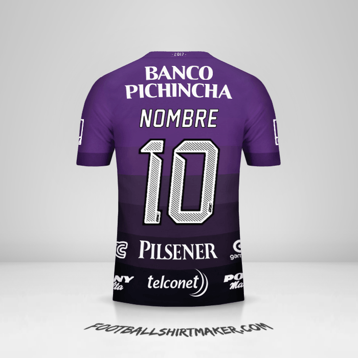 Camiseta Barcelona SC 2017 Visita -  nombre - 10