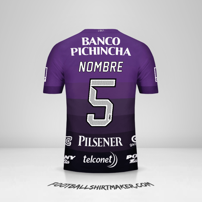 Camiseta Barcelona SC 2017 Visita -  nombre - 5