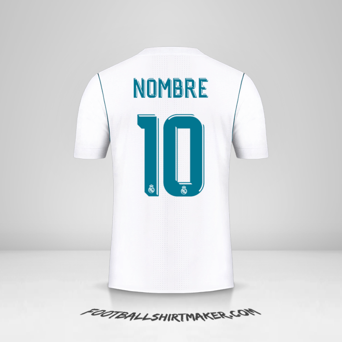 Jersey Real Madrid CF Cup 2017/18 -  nombre - 10
