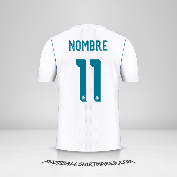 Jersey Real Madrid CF Cup 2017/18 -  nombre - 11