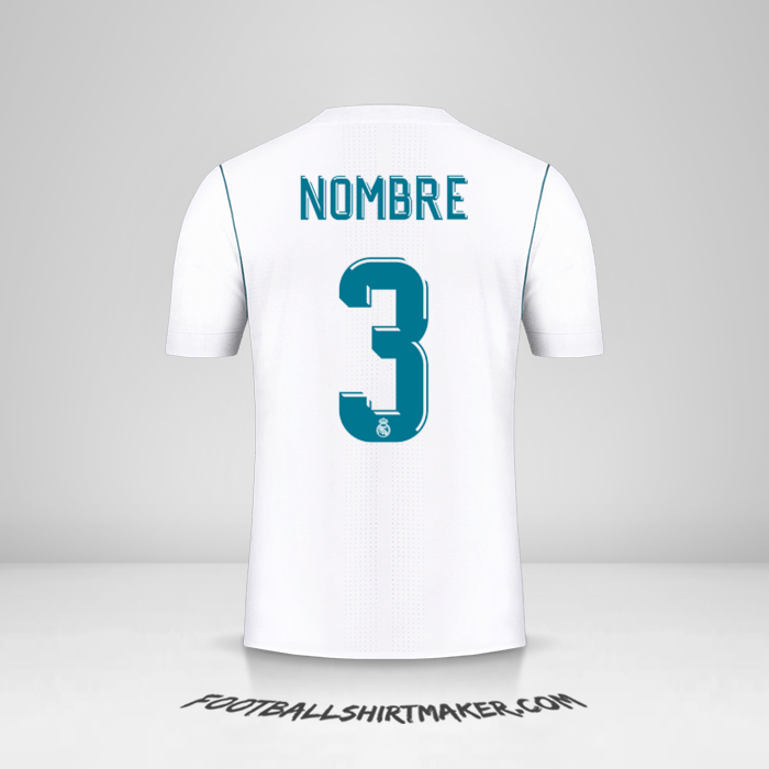 Jersey Real Madrid CF Cup 2017/18 -  nombre - 3