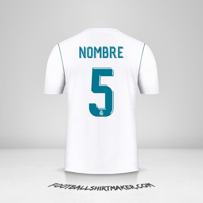 Jersey Real Madrid CF Cup 2017/18 -  nombre - 5