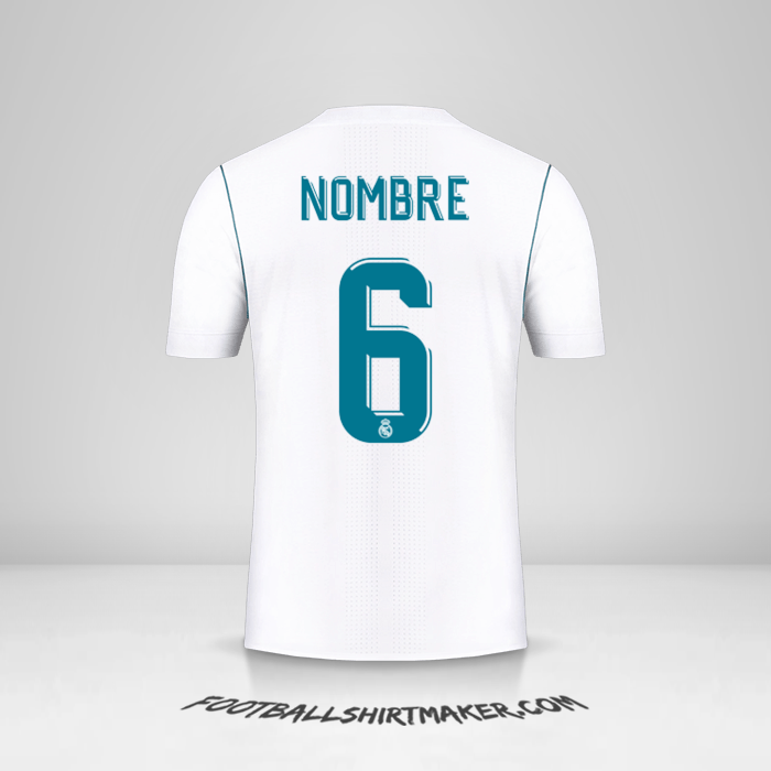 Jersey Real Madrid CF Cup 2017/18 -  nombre - 6