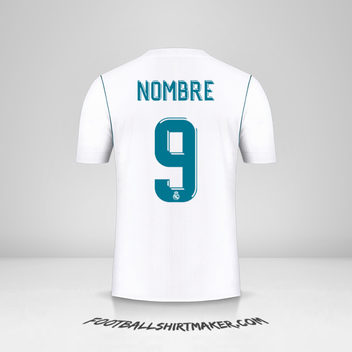 Jersey Real Madrid CF Cup 2017/18 -  nombre - 9