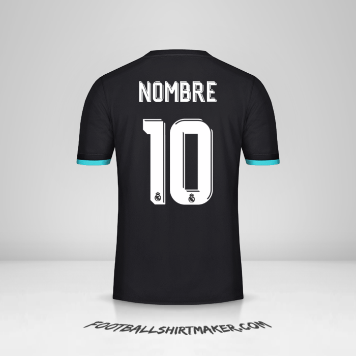 Jersey Real Madrid CF Cup 2017/18 Visita -  nombre - 10