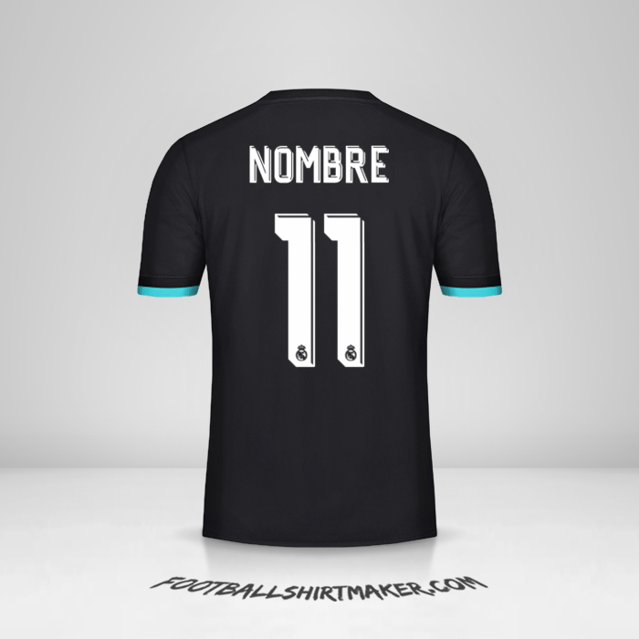 Jersey Real Madrid CF Cup 2017/18 Visita -  nombre - 11
