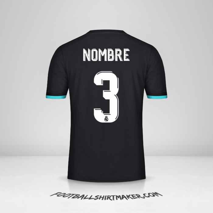 Jersey Real Madrid CF Cup 2017/18 Visita -  nombre - 3