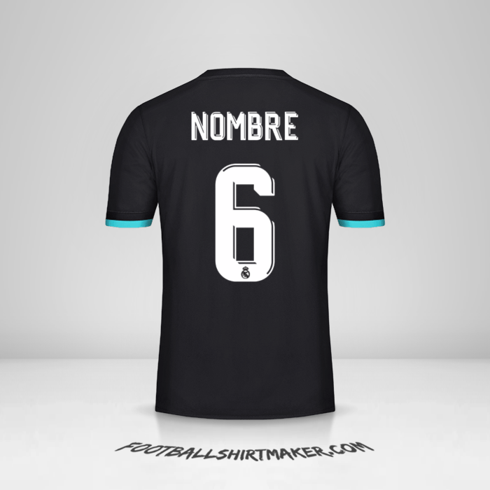 Jersey Real Madrid CF Cup 2017/18 Visita -  nombre - 6