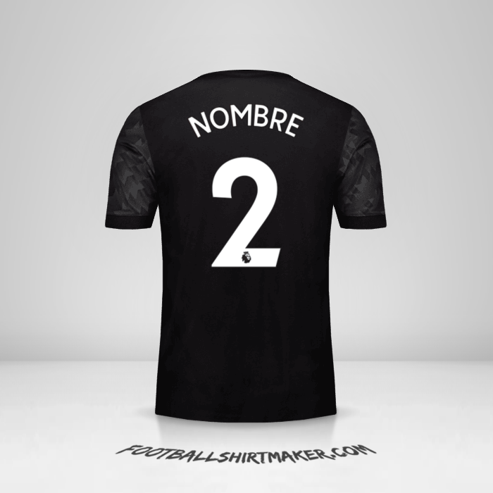 Jersey Manchester United 2017/18 Visita -  nombre - 2