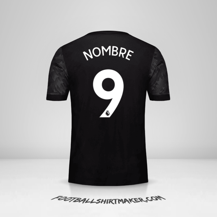 Jersey Manchester United 2017/18 Visita -  nombre - 9