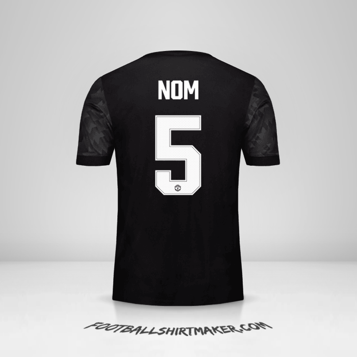 Maillot Manchester United Cup 2017/18 Extérieur -  nom - 5