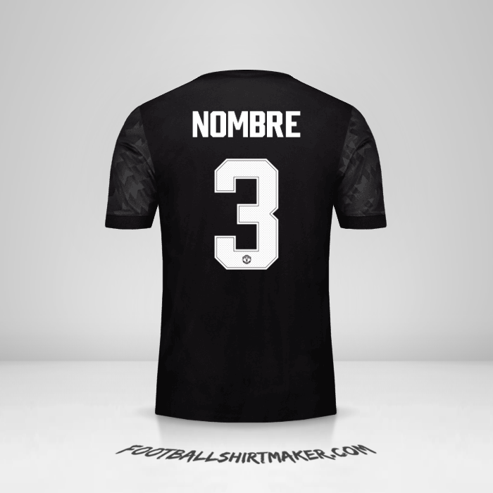 Camiseta Manchester United Cup 2017/18 Visita -  nombre - 3